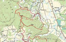 MAP - Hrastovačka gora - Trails from East